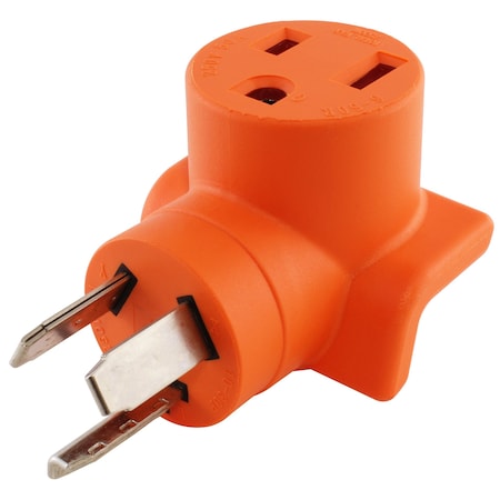 Ac Works Plug Adapter, 6-50R, 10-30P, 6-50P, 10-30P, 0 ft., Orange WD1030650